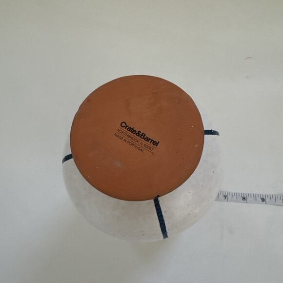Crate and Barrel Tunise Terracotta Vase Made in Portugal Modern MCM - Picture 6 of 9